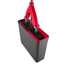 Набор для уборки Hitt Ruby Fast швабра с отжимным механизмом 137 см, ведро 8 л, арт. H8302, Красный
