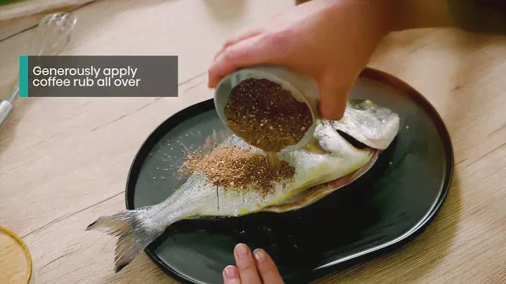 Hisense Recipes - Coffee rubbed grilled fish - Smart Contact Grill HCG1600DBT